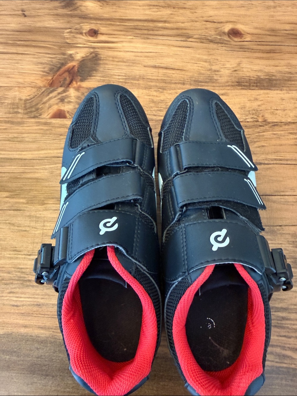 Peloton Black Cycling Shoes with cleats